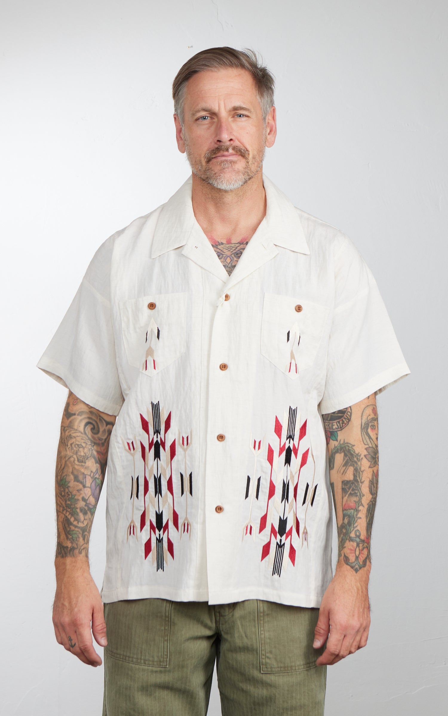 Houston Linen Chimayo Shirt Off White