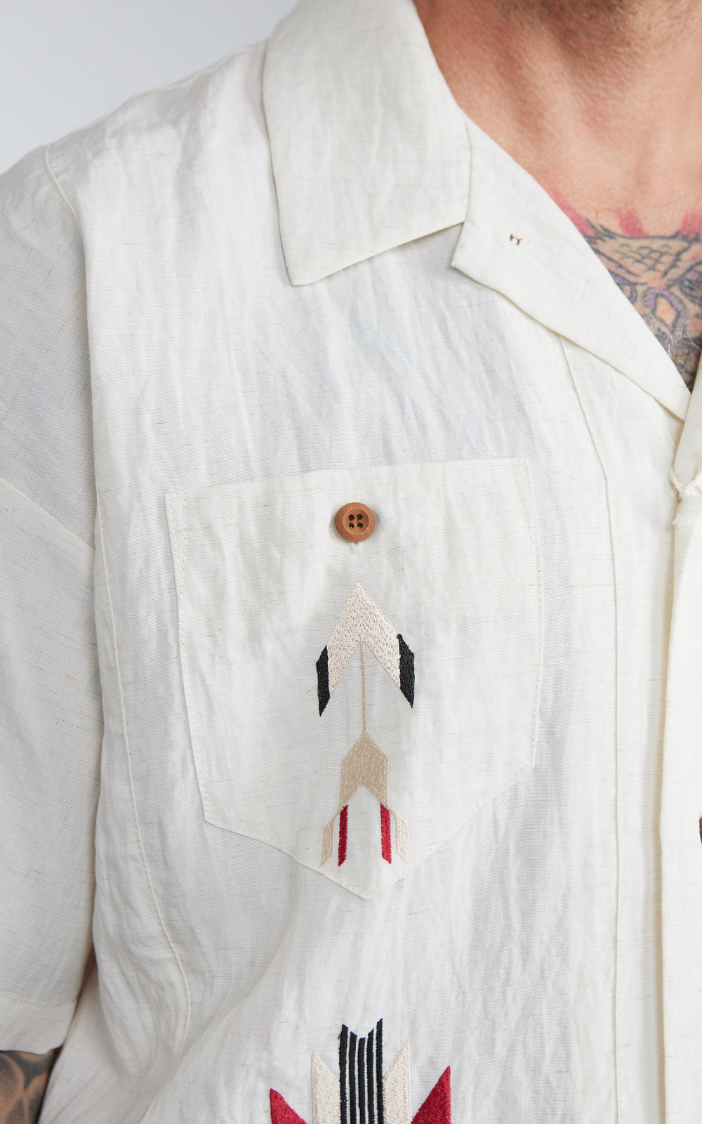 Houston Linen Chimayo Shirt Off White