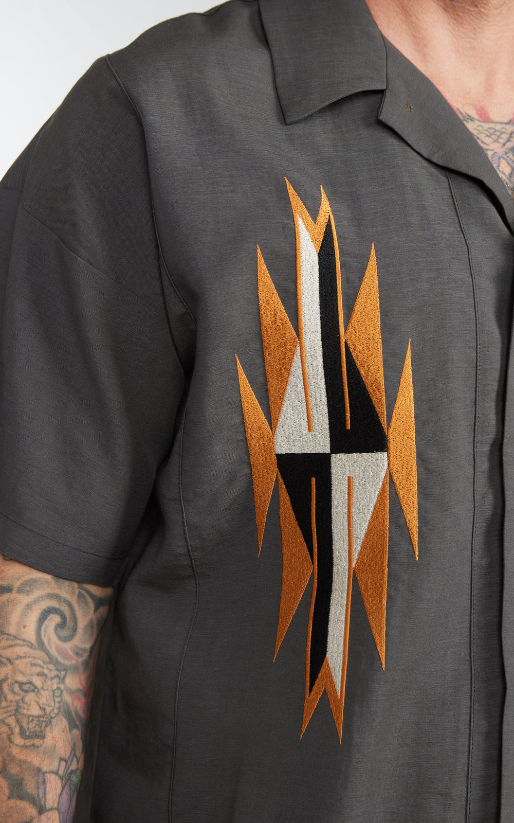 Houston Linen Chimayo Shirt Charcoal