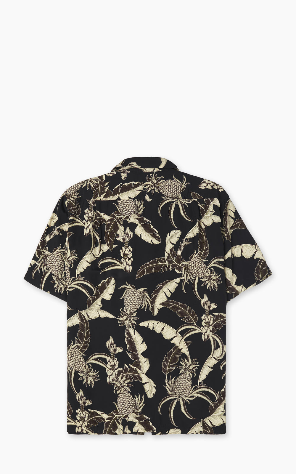 Houston (Pineapple) Rayon Aloha Shirt Black