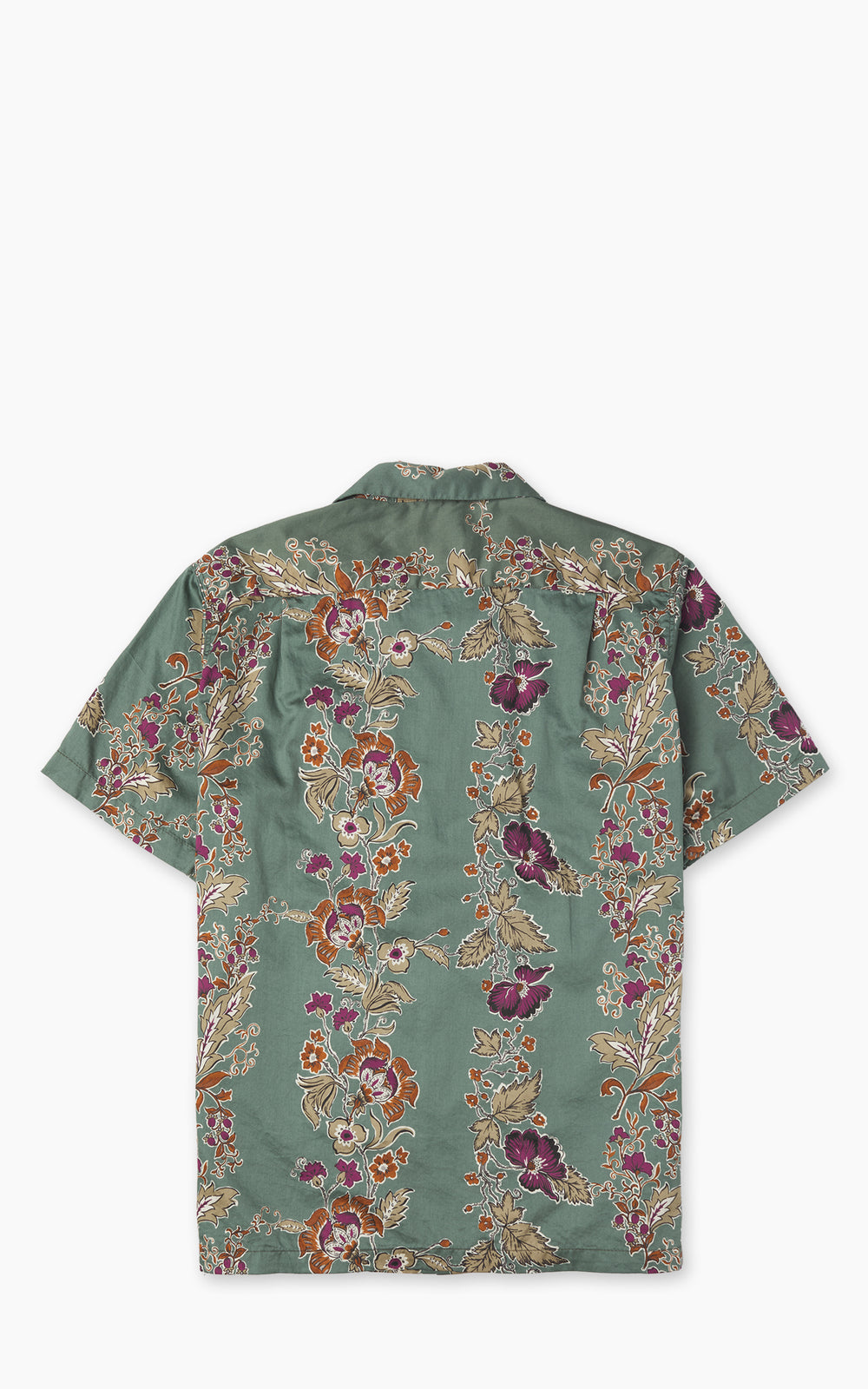Houston (Botanical) Cotton Aloha Shirt Green
