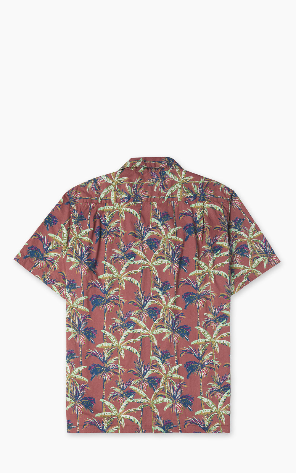 Houston (Palm Tree) Cotton Aloha Shirt Terracotta