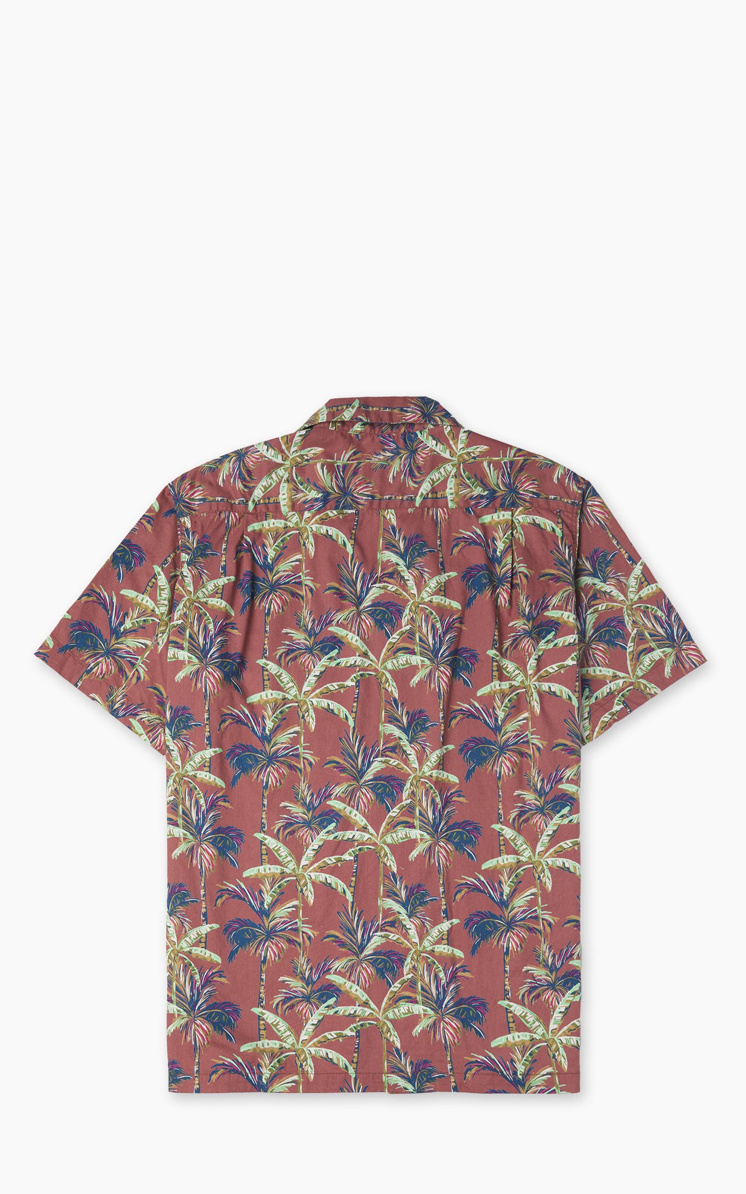 Houston (Palm Tree) Cotton Aloha Shirt Terracotta