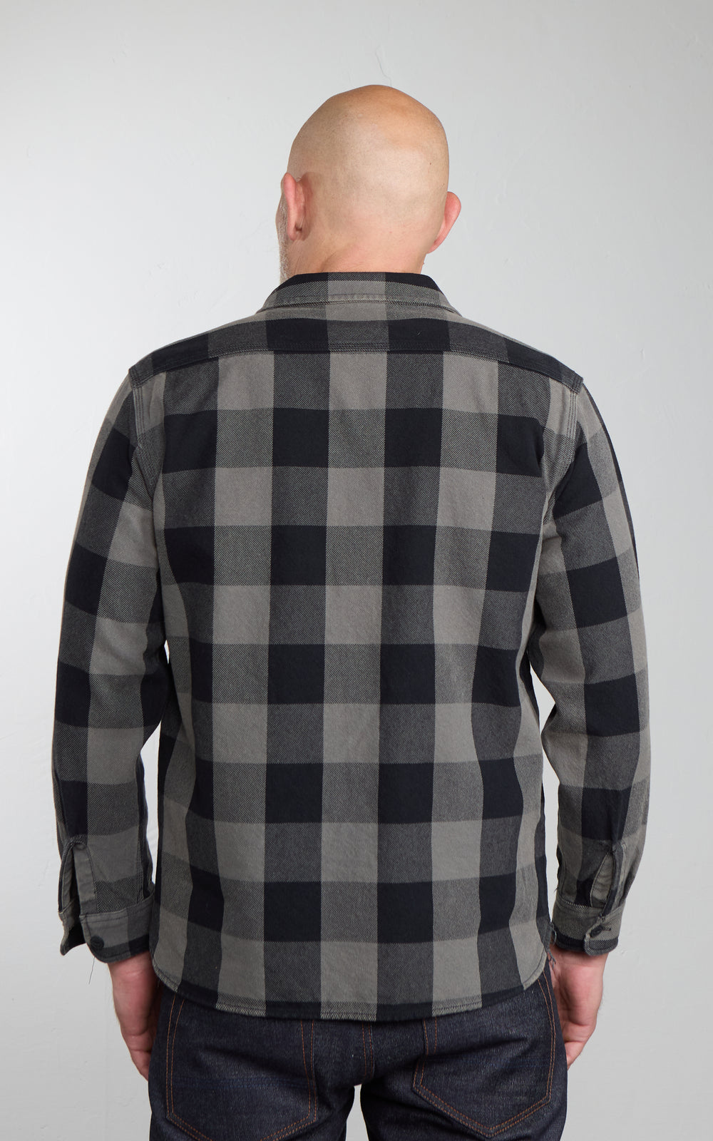 Houston Vintage Block Heavyweight Viyella Shirt Checked Black