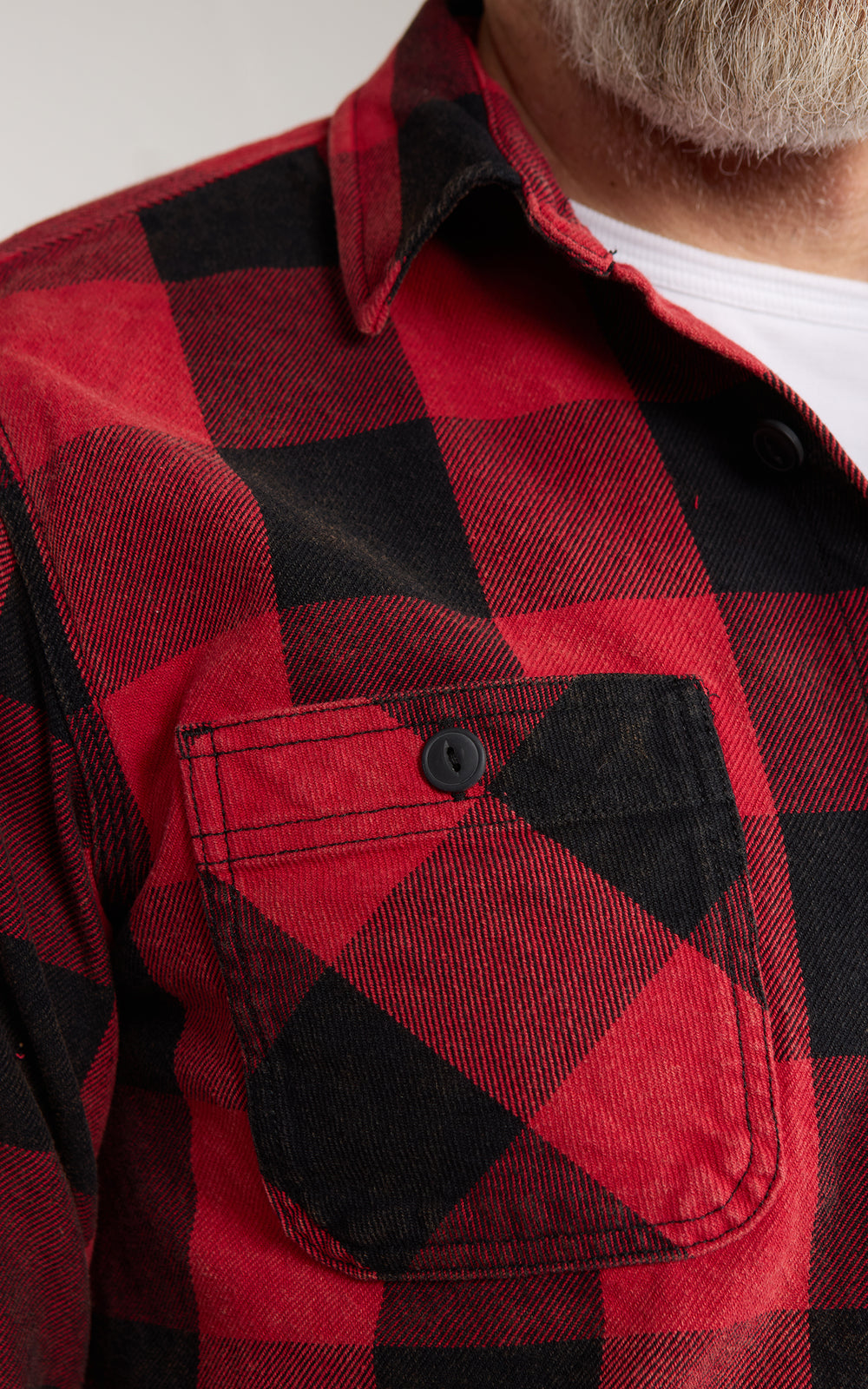 Houston Vintage Block Heavyweight Viyella Shirt Checked Red