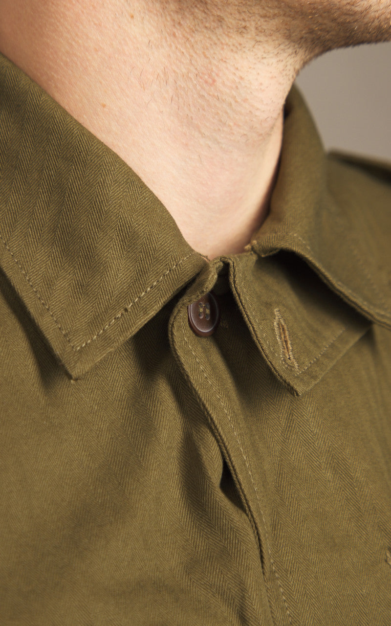 Houston M-47 French Army Jacket Olive Drab