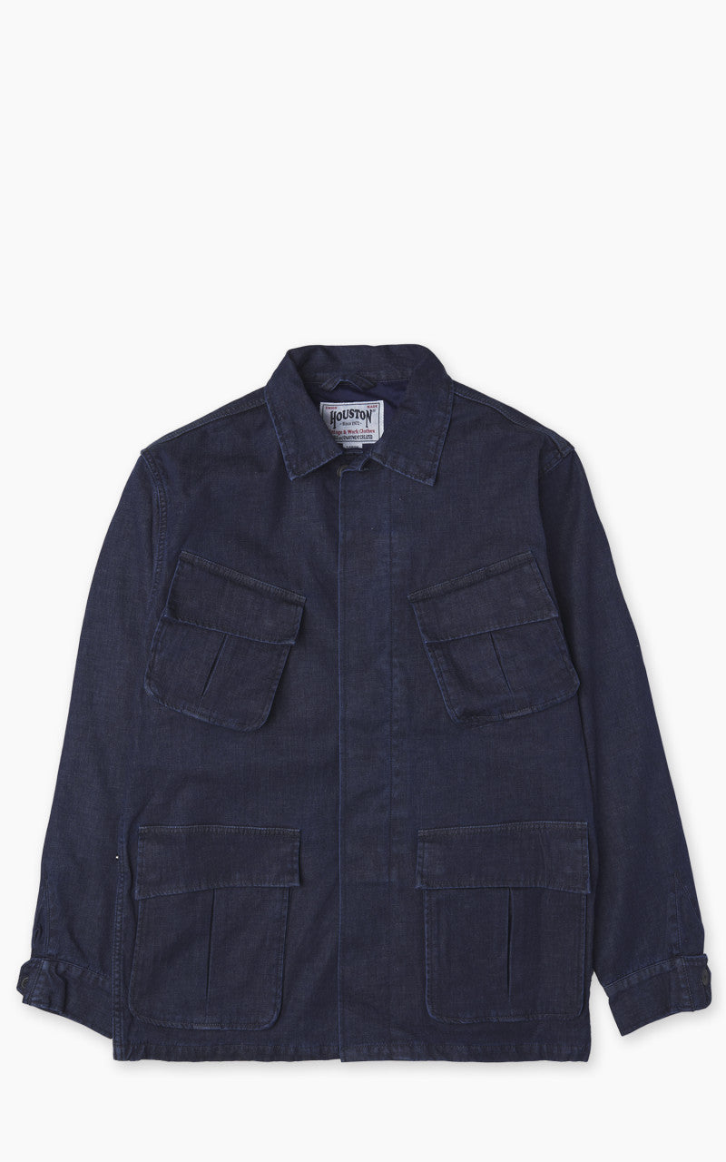 Houston Denim Fatigue Jacket Indigo One Wash