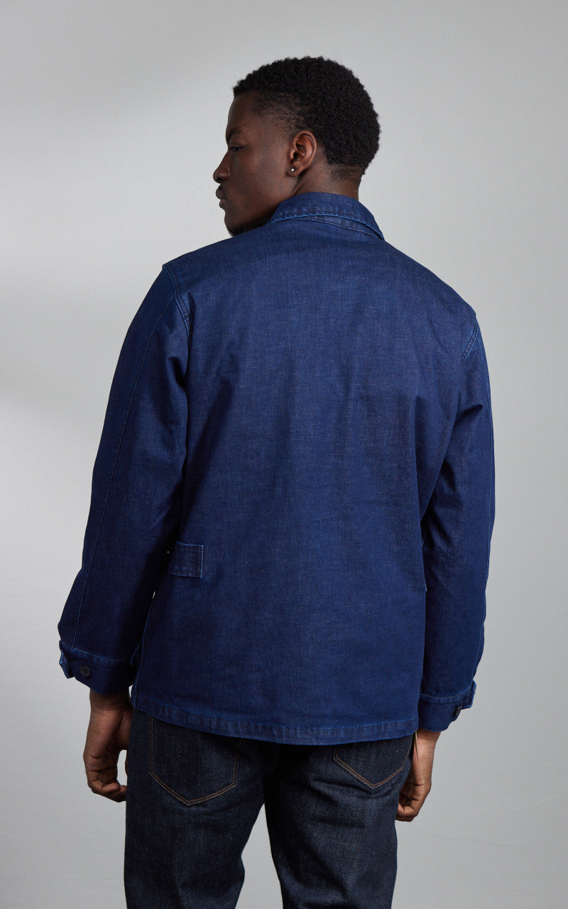 Houston Denim Fatigue Jacket Indigo One Wash