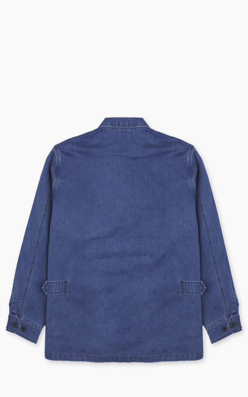 Houston Denim Fatigue Jacket Indigo Vintage Wash
