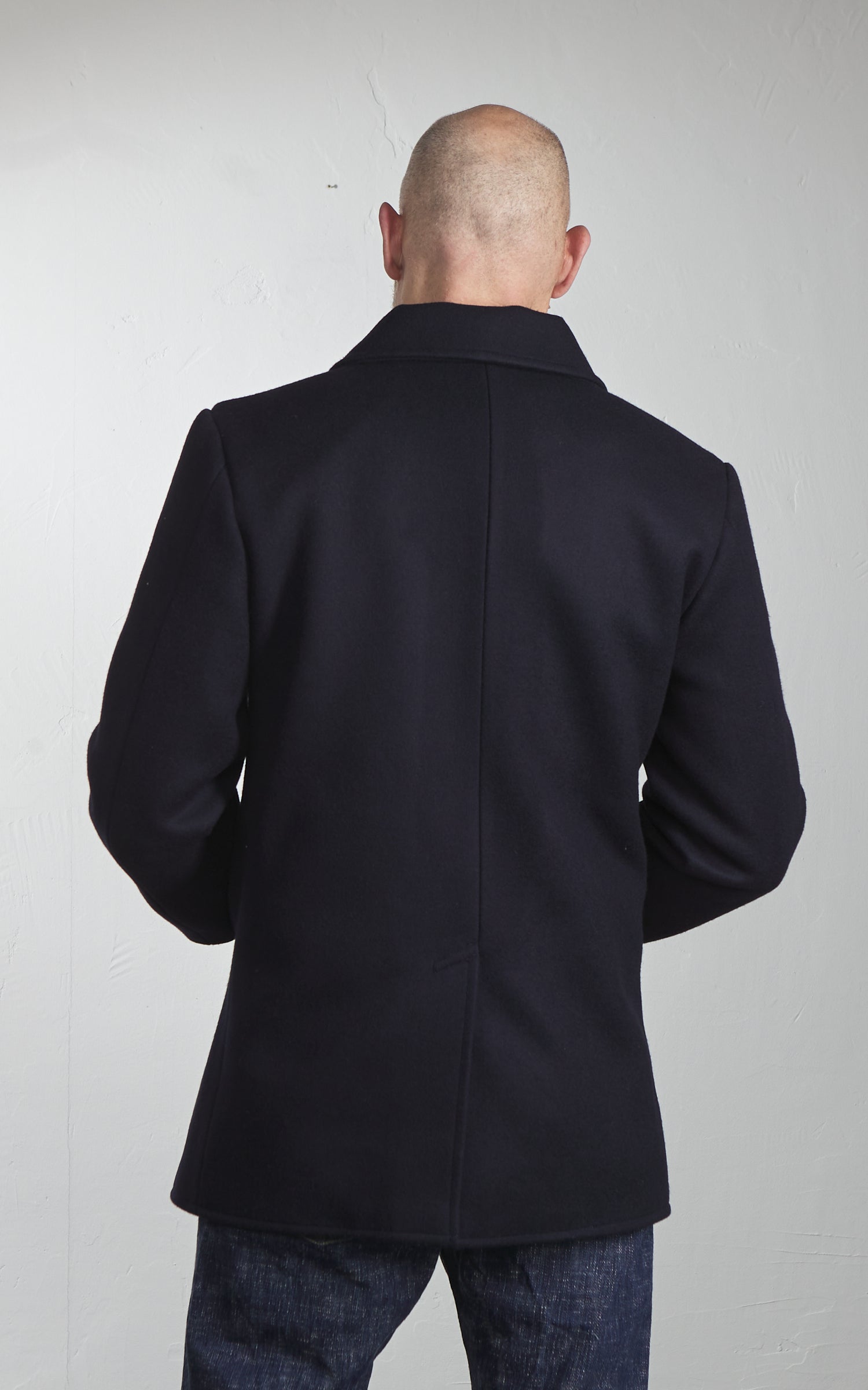 Houston USN Pea Coat Wool Navy