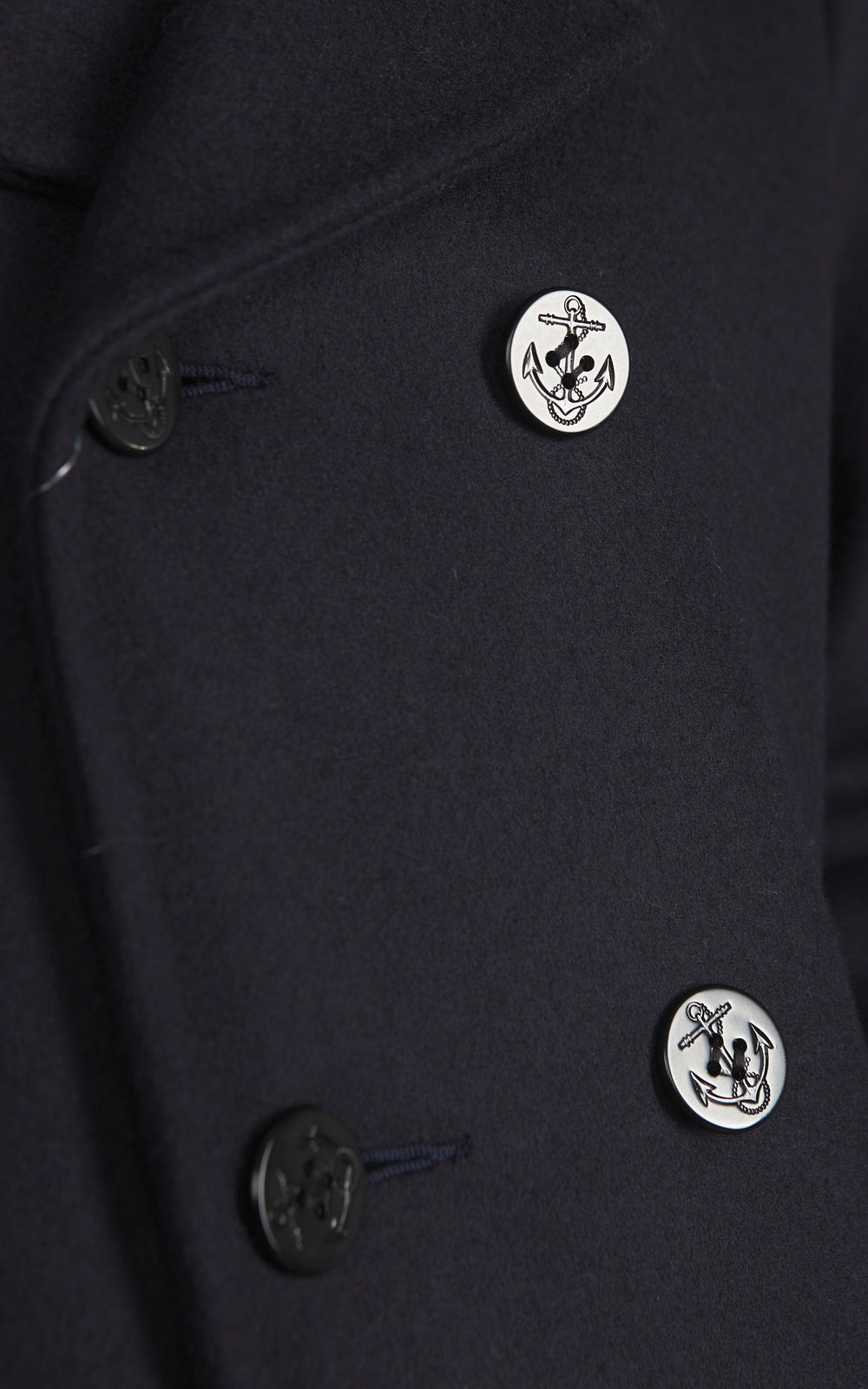 Houston USN Pea Coat Wool Navy