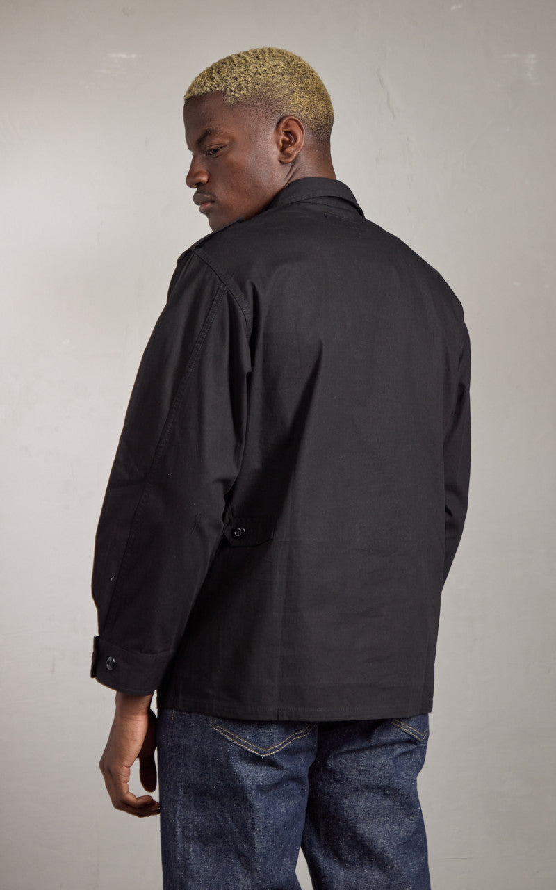 Houston Jungle Fatigue Jacket Cotton Poplin Black