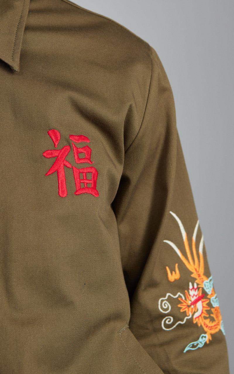 Houston Vietnam Jacket Map Olive Drab