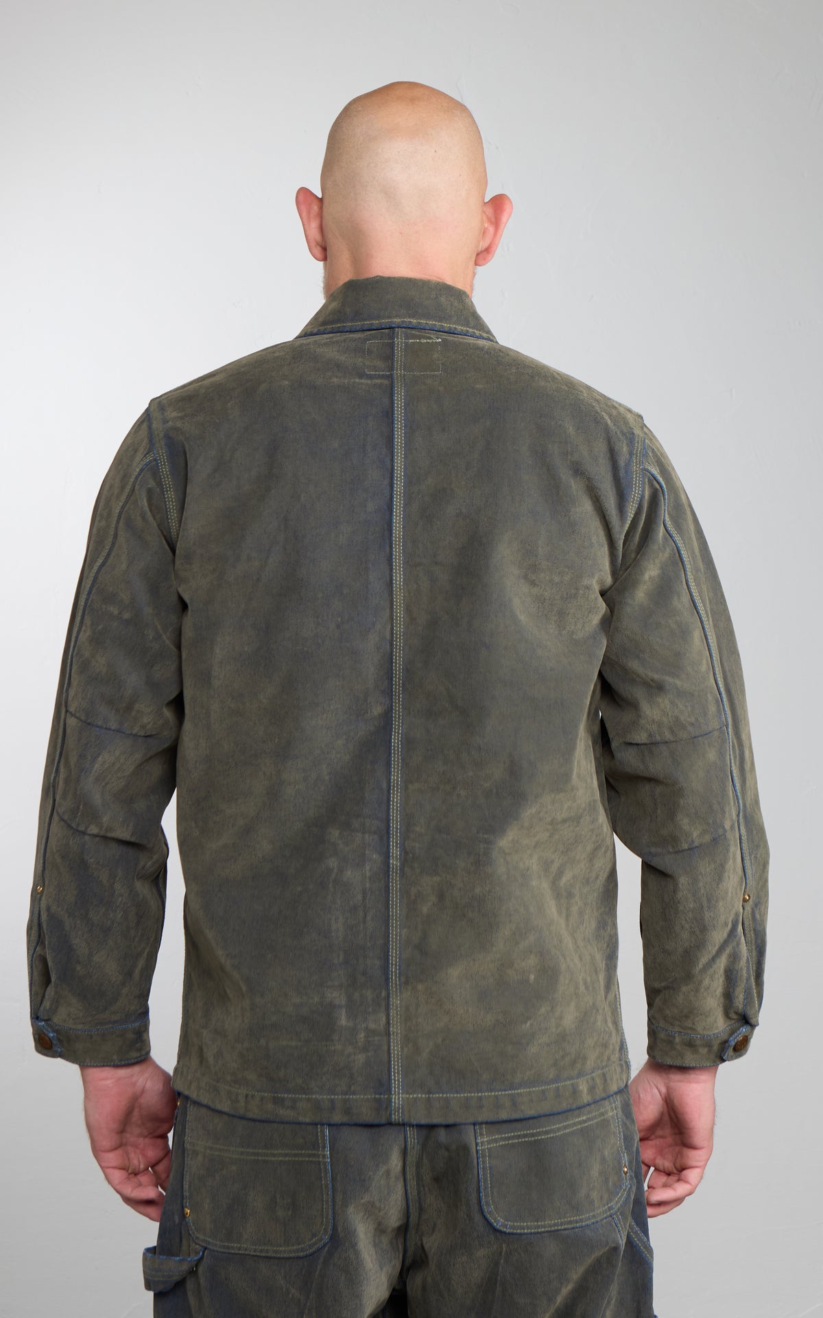 Houston Flocky Denim Coverall Olive