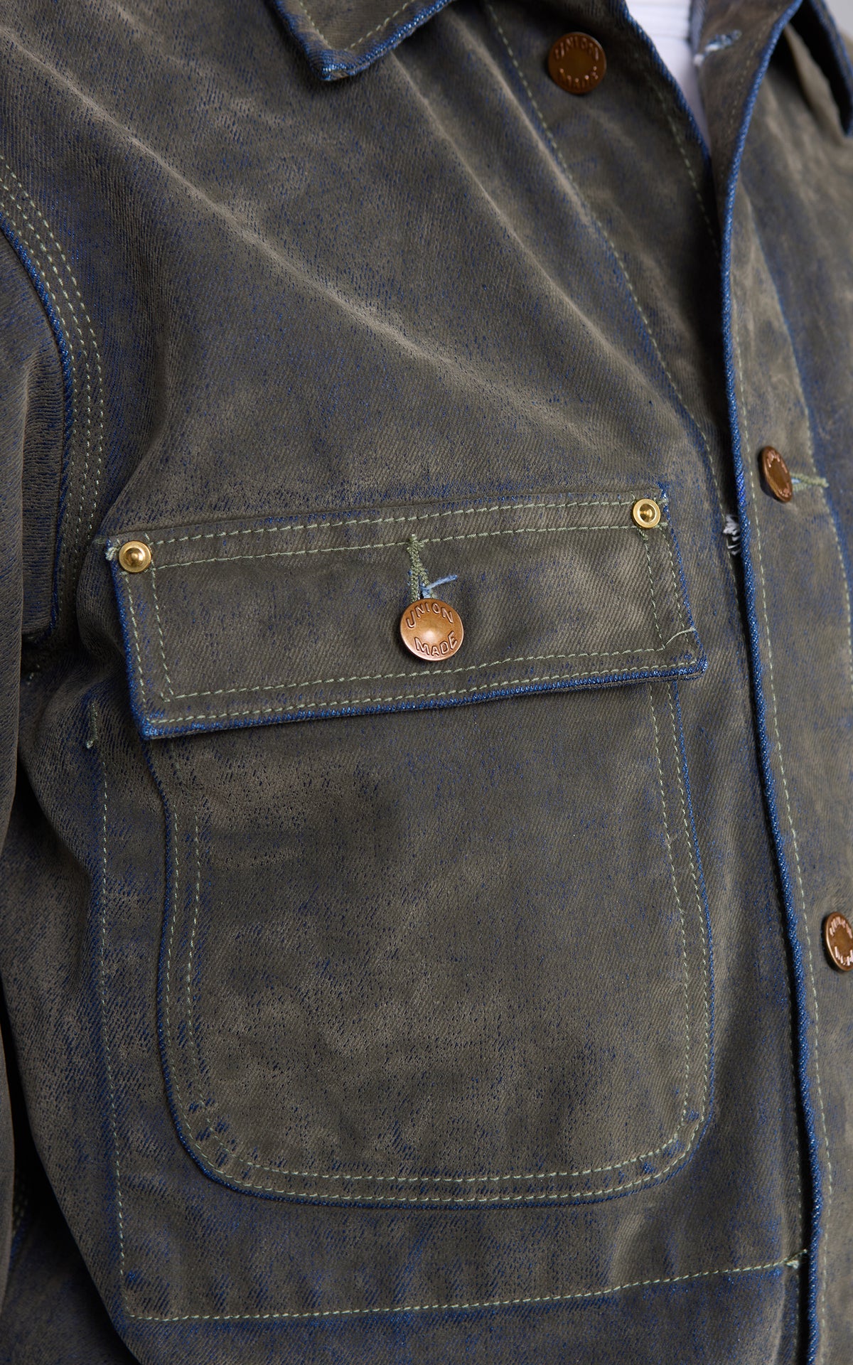 Houston Flocky Denim Coverall Olive