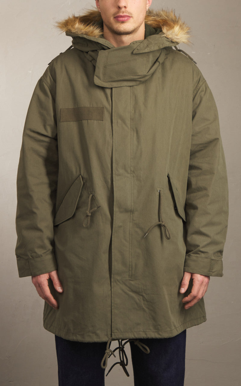 Houston US M65 Fishtail Parka Hooded Olive Drab