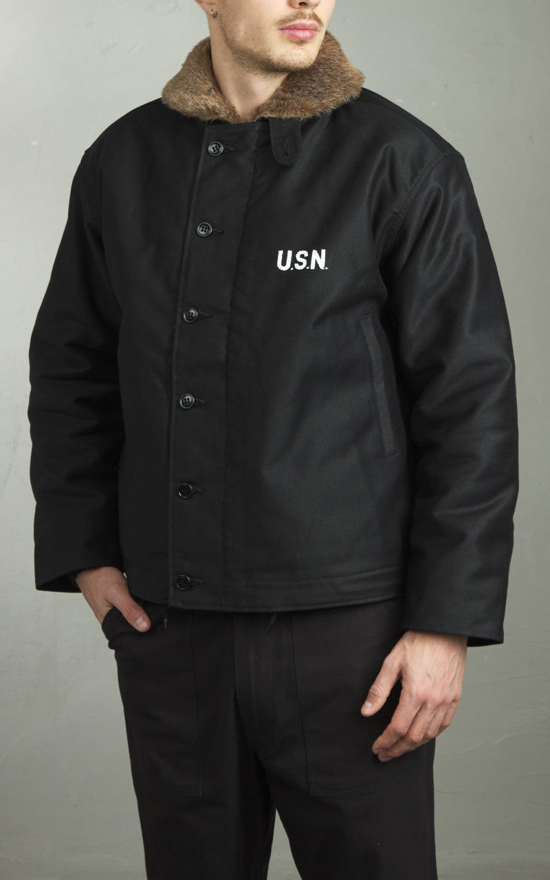 Houston 5N-1 Deck Jacket Heavy Pique Black