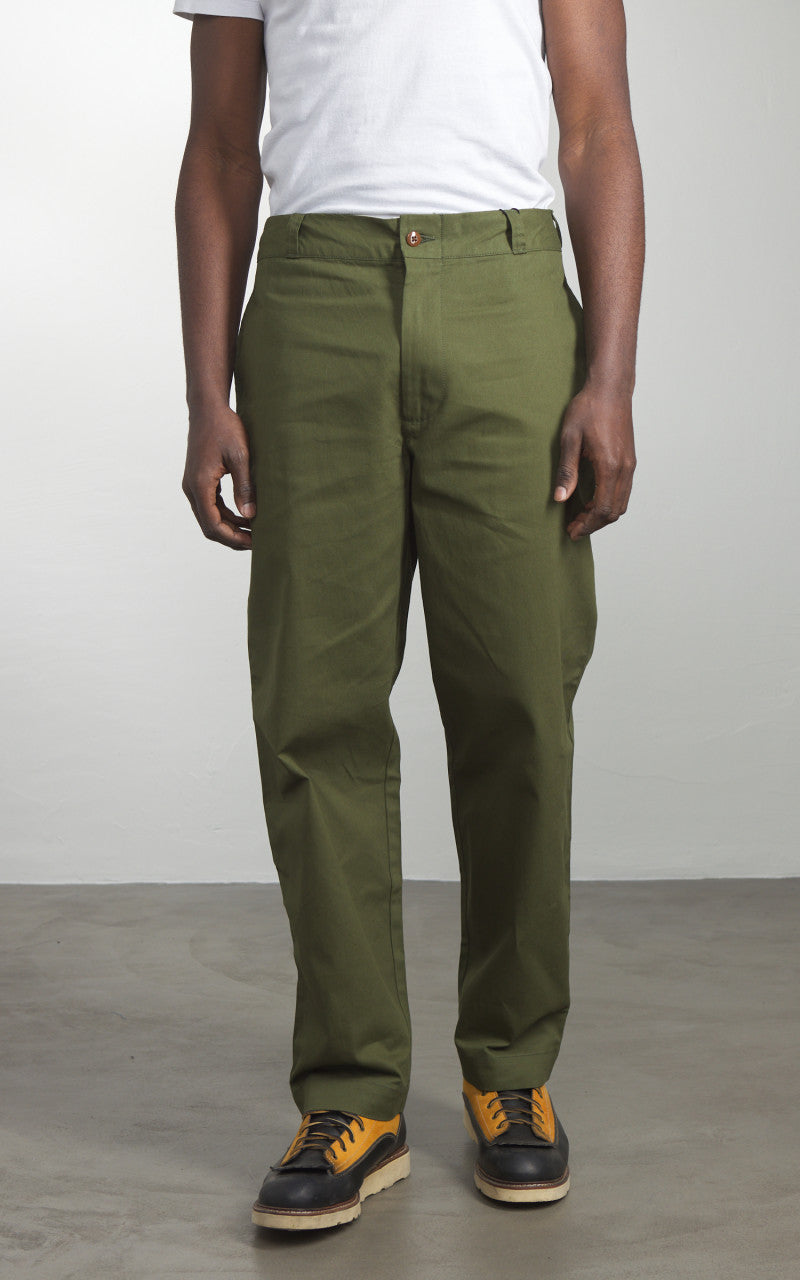 Houston 60s Army Chino Pants Olive Drab