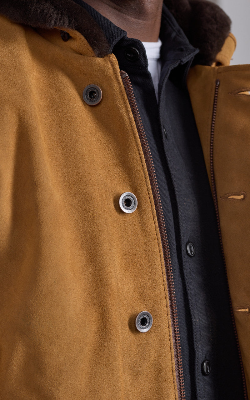 Houston N-1 Deck Jacket Suede Camel