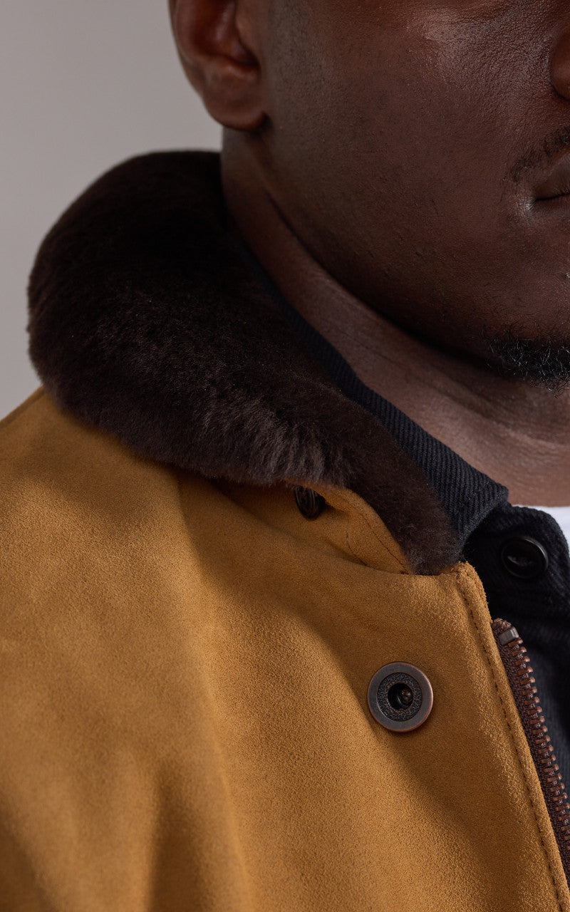 Houston N-1 Deck Jacket Suede Camel