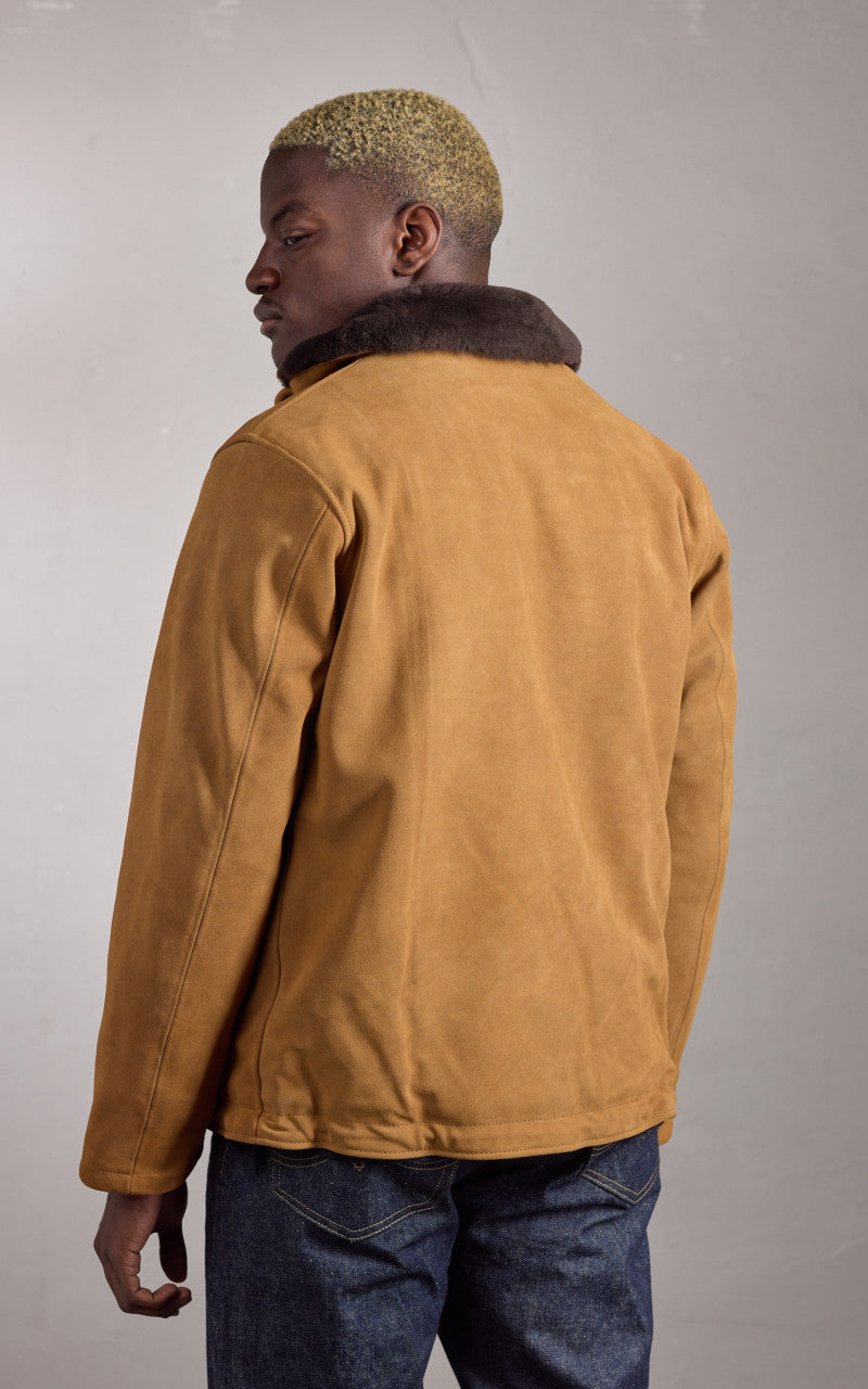 Houston N-1 Deck Jacket Suede Camel