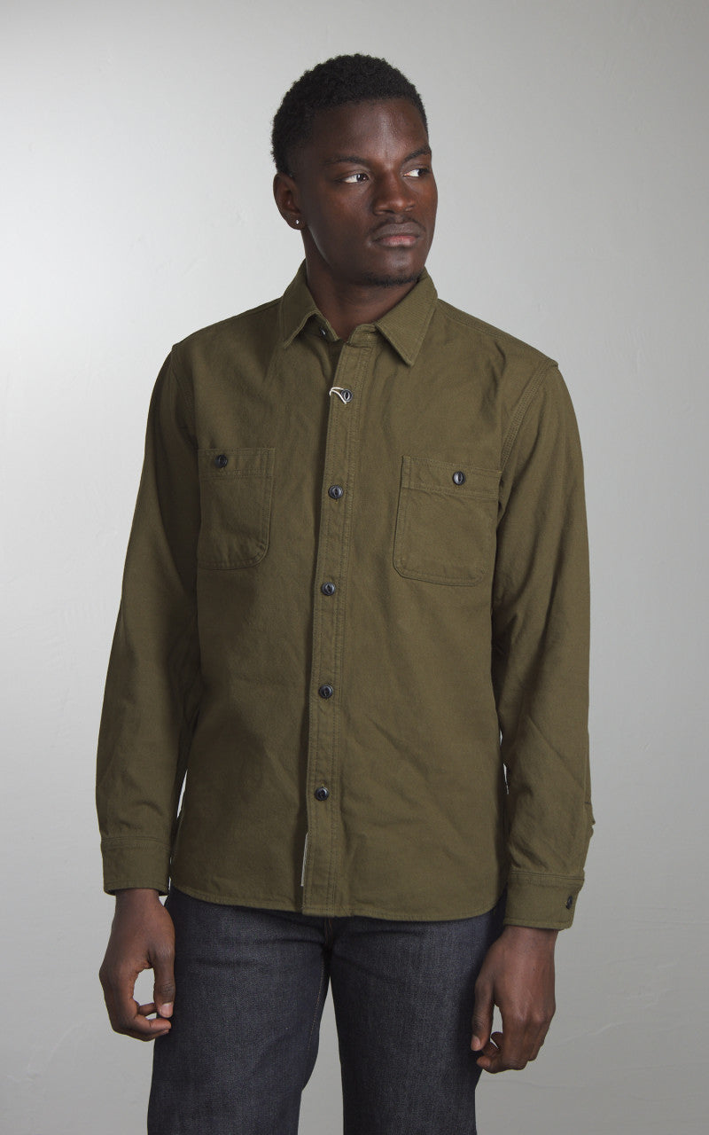 Houston Solid Viera Shirt Heavy Ounce Olive
