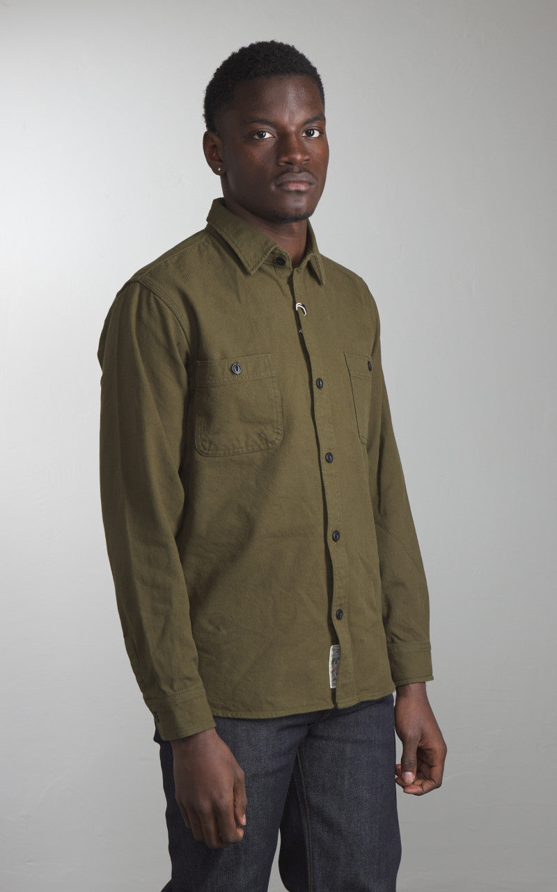 Houston Solid Viera Shirt Heavy Ounce Olive