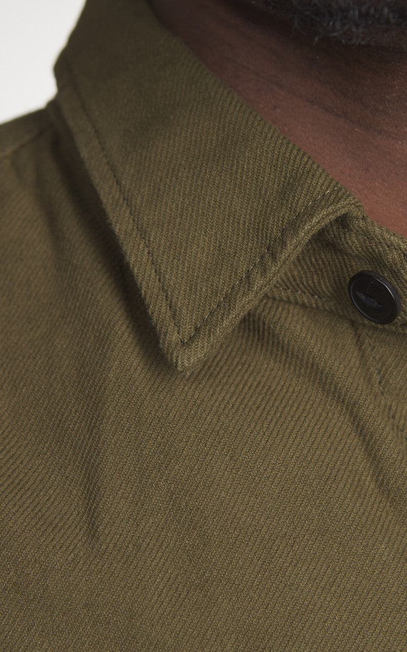 Houston Solid Viera Shirt Heavy Ounce Olive