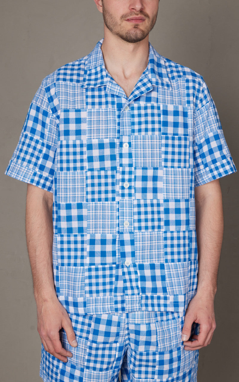 Howlin' Cocktail D`Amore Shirt Blue Madras Patchwork