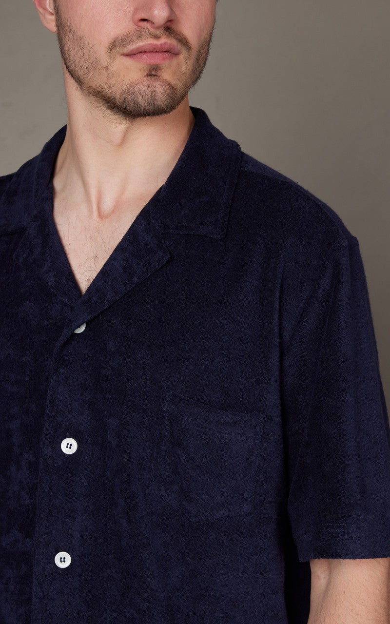 Howlin' Cocktail In Towel Shirt Navy