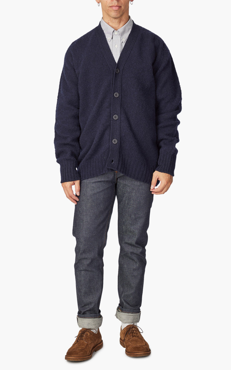 Howlin' Shaggy Bear Cardigan Navy