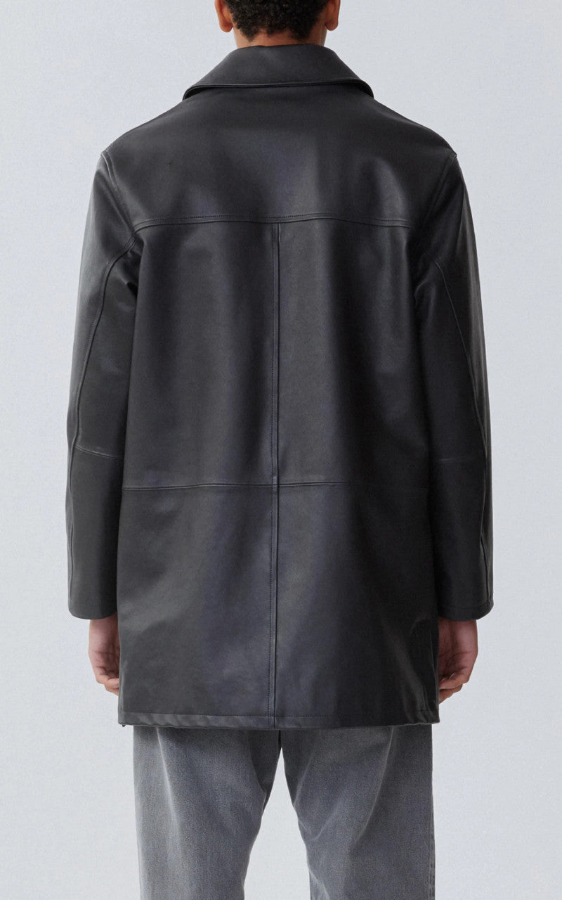 Kaptain Sunshine Hunter Leather Coat Black