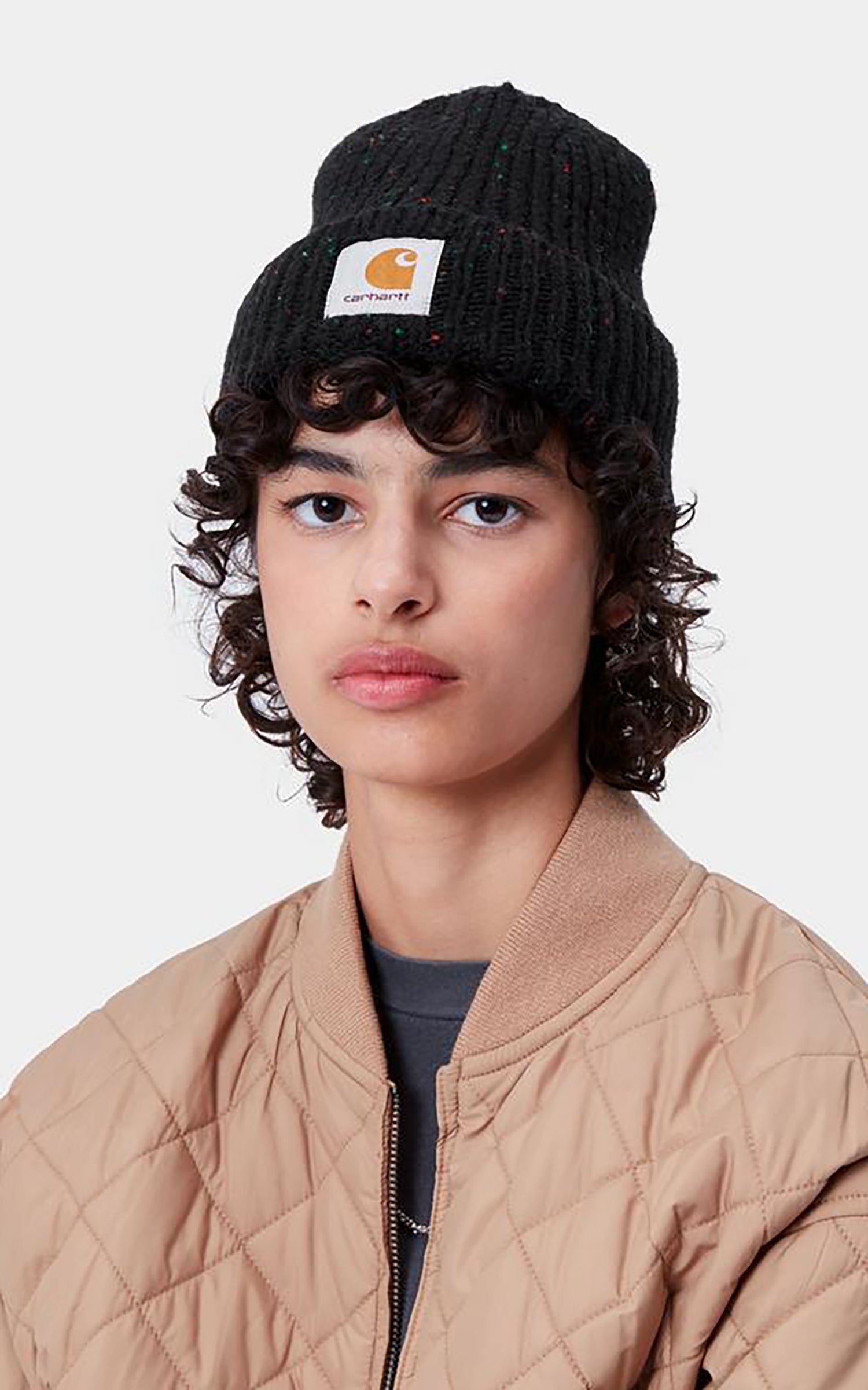 Carhartt WIP Anglistic Beanie Speckled Black