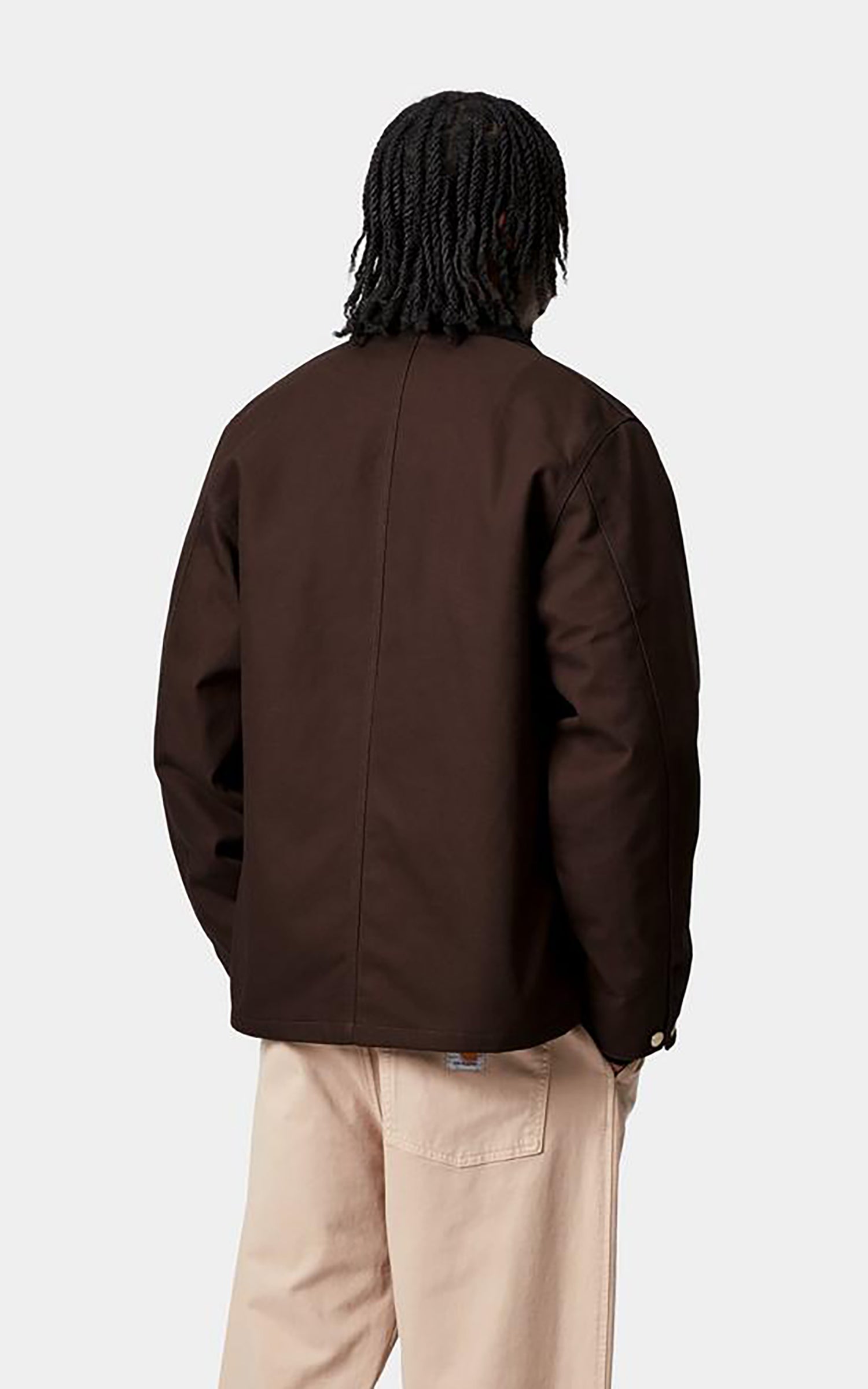 Carhartt WIP Michigan Coat Winter Dearborn Canvas Rigid Tobacco/Black