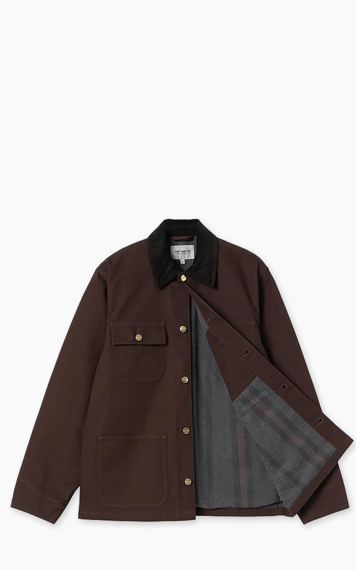 Carhartt WIP Michigan Coat Winter Dearborn Canvas Rigid Tobacco/Black