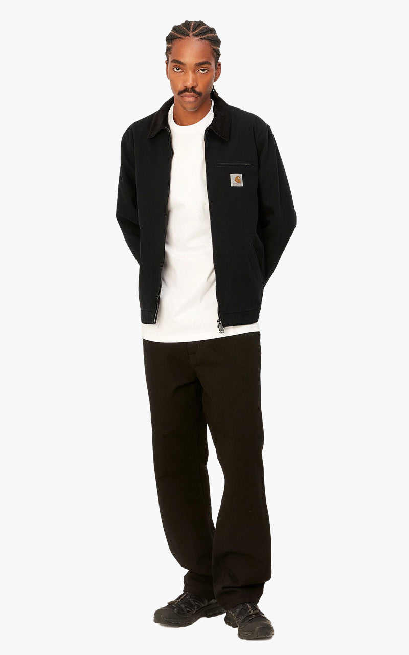 Carhartt WIP Detroit Jacket Dearborn Canvas Heavy Stone Wash Black