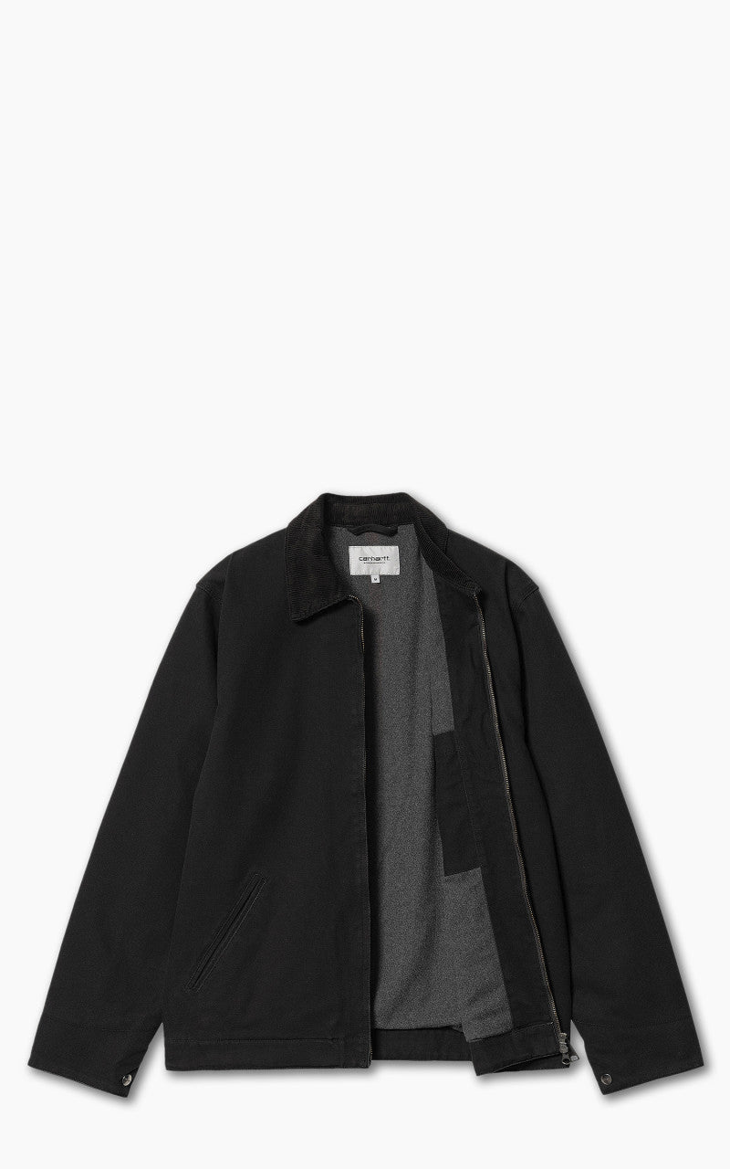 Carhartt WIP Detroit Jacket Dearborn Canvas Heavy Stone Wash Black