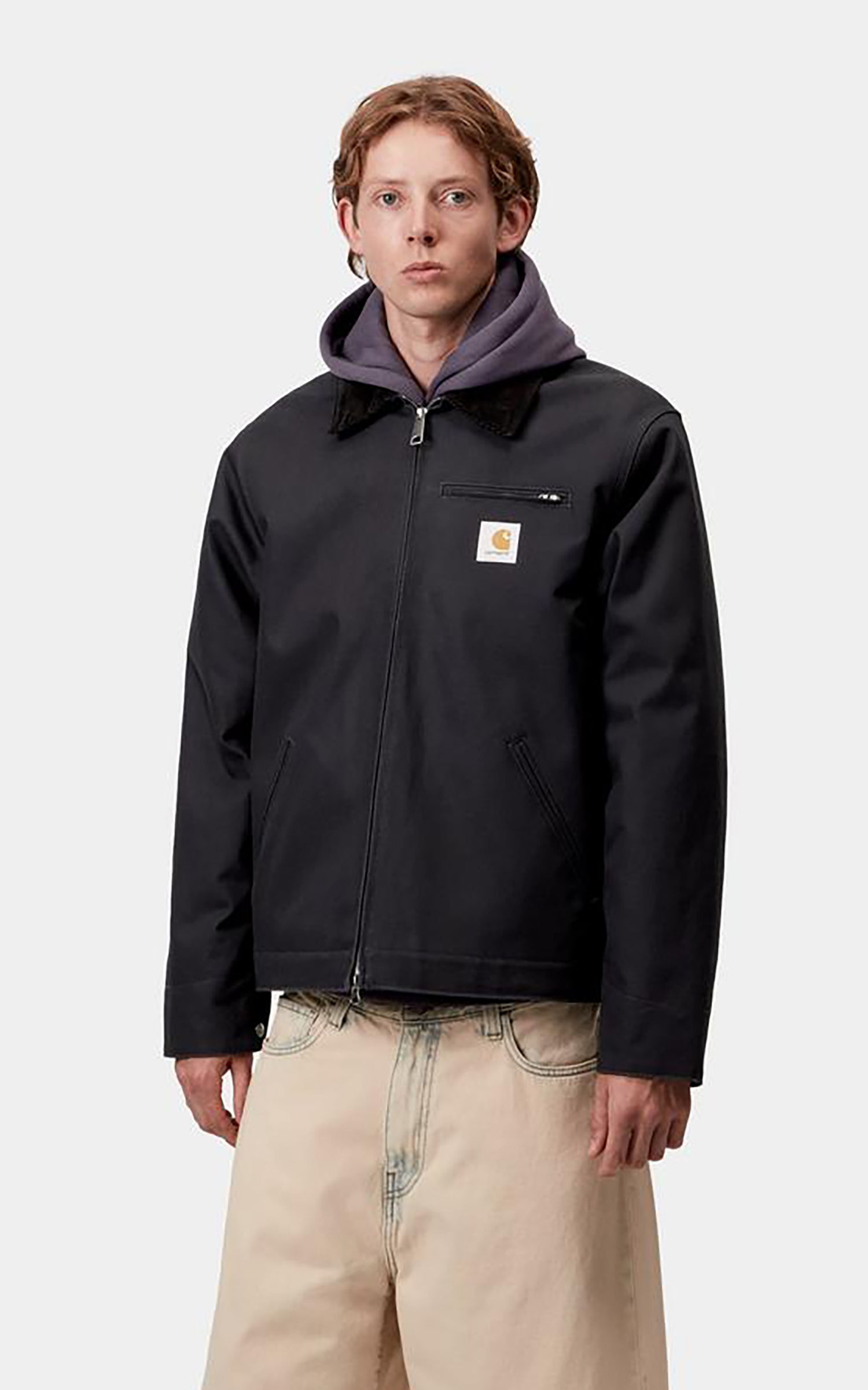 Carhartt WIP Detroit Jacket Winter Dearborn Canvas Rigid Dark Navy/Black