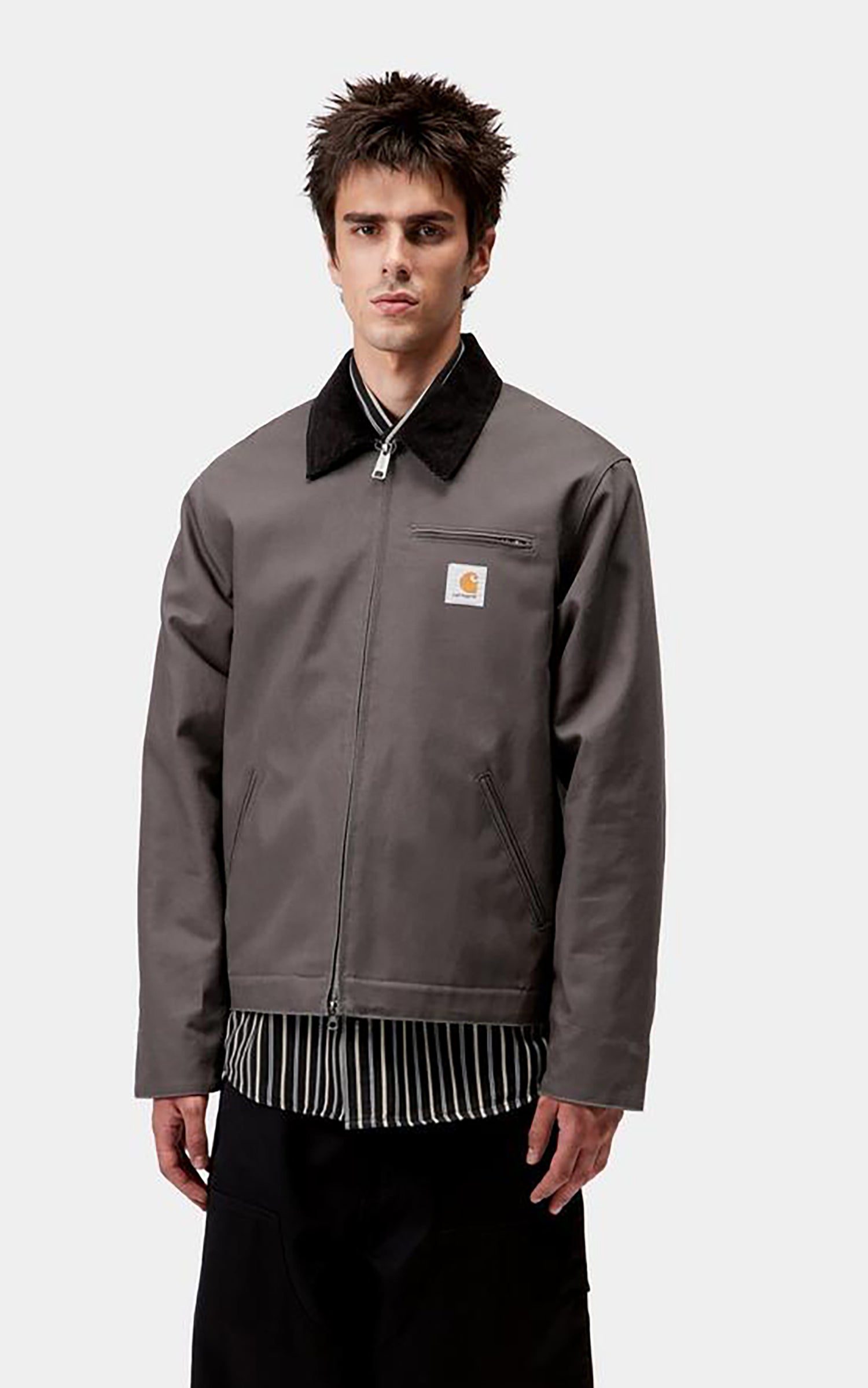 Carhartt WIP Detroit Jacket Winter Dearborn Canvas Rigid Graphite/Black