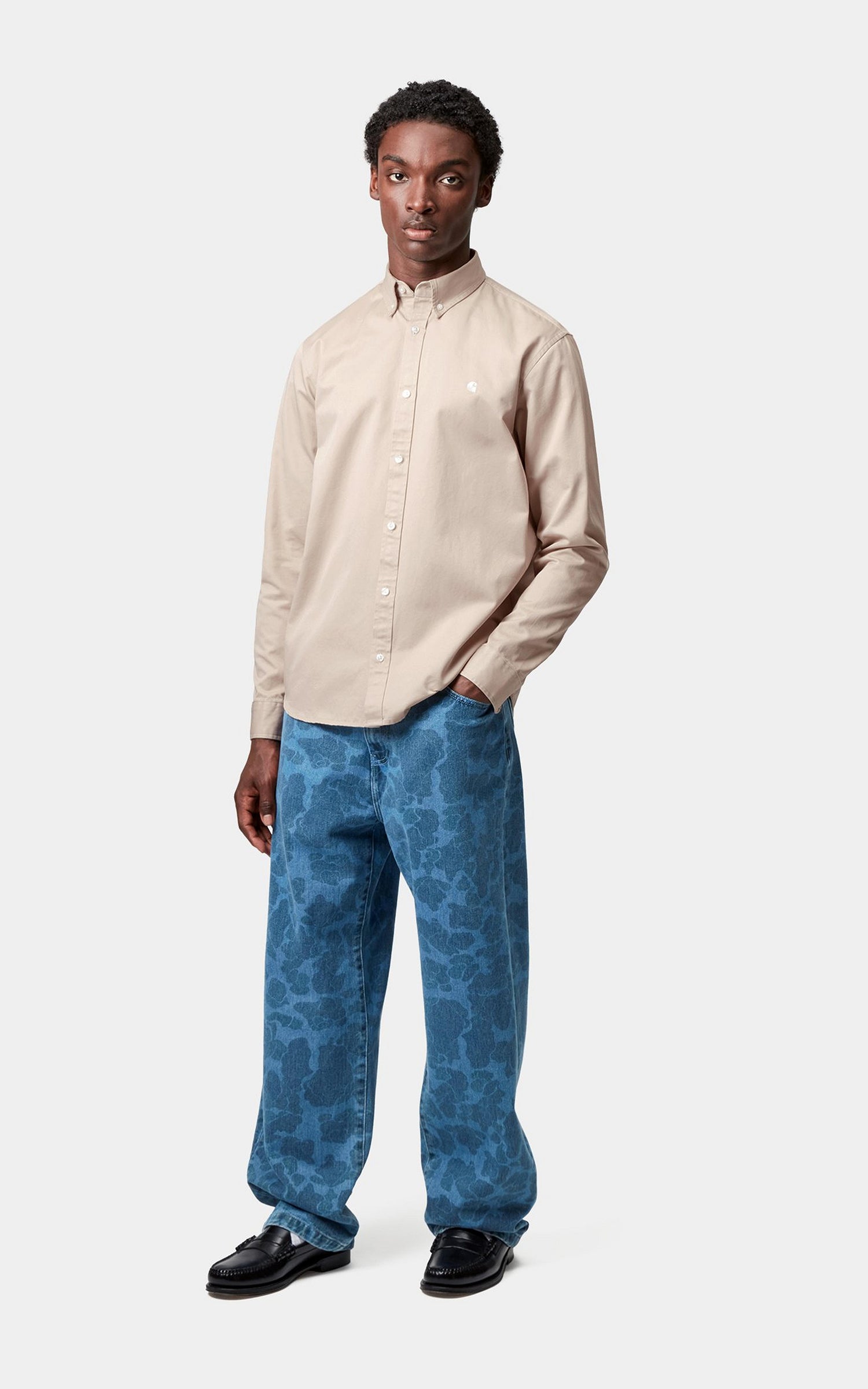 Carhartt WIP L/S Madison Shirt Fleur De Sel/Wax