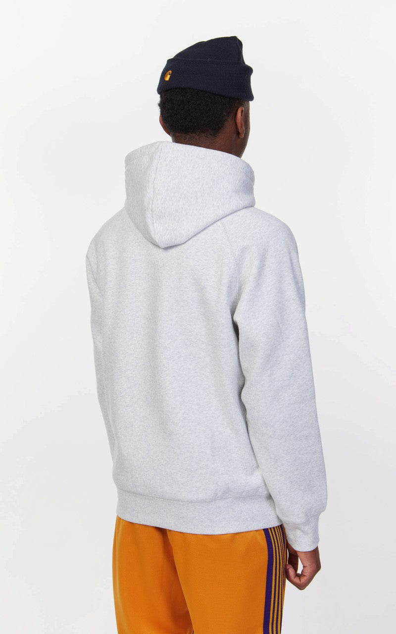 Carhartt WIP Hooded Chase Sweatshirt Ash Heather/Gold