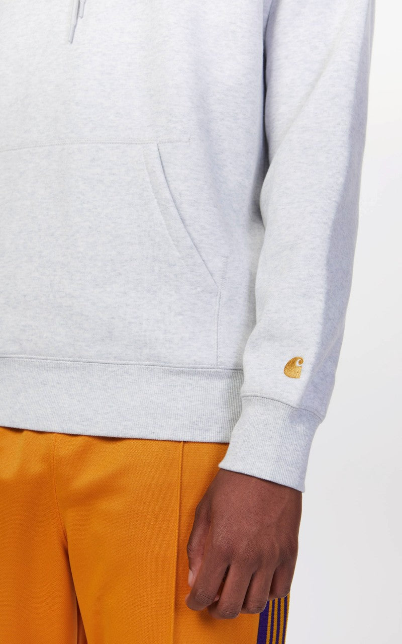 Carhartt WIP Hooded Chase Sweatshirt Ash Heather/Gold