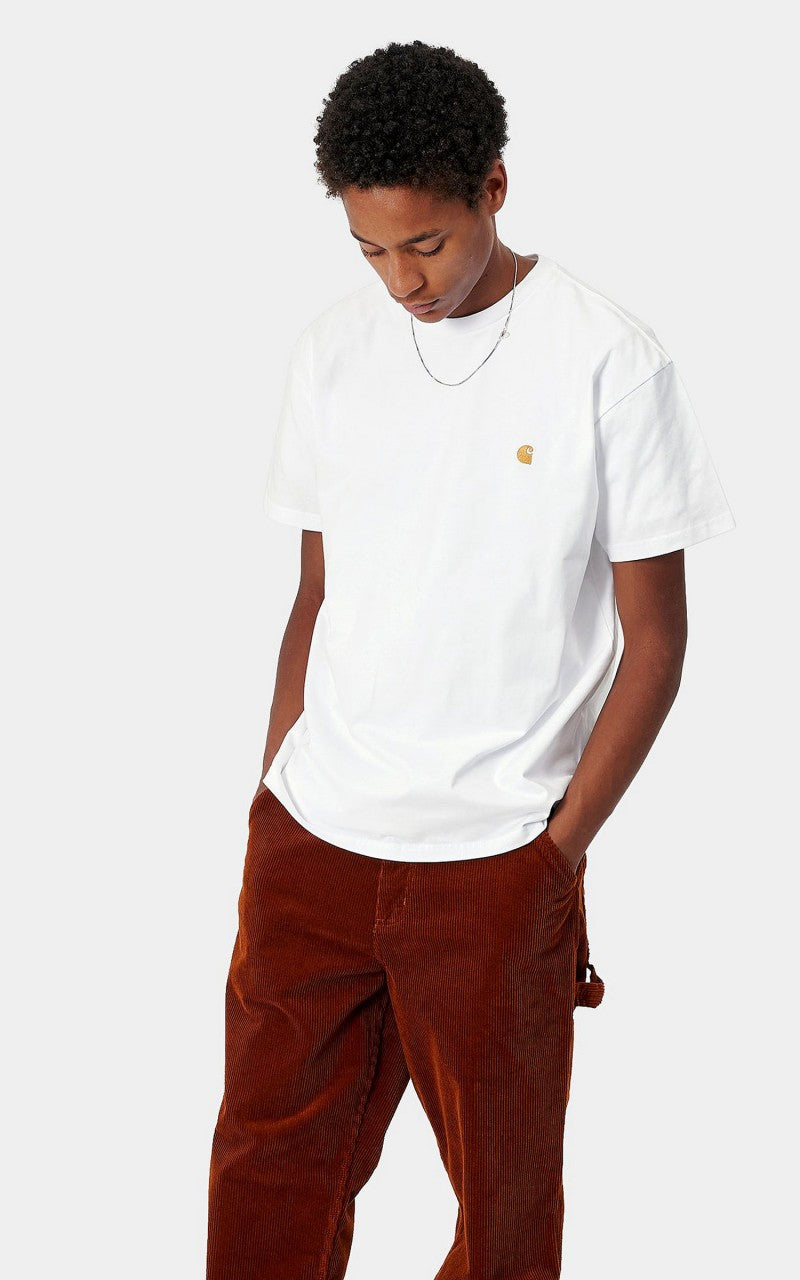 Carhartt WIP S/S Chase T-Shirt White/Gold
