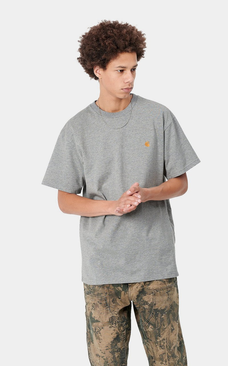 Carhartt WIP S/S Chase T-Shirt Grey Heather/Gold