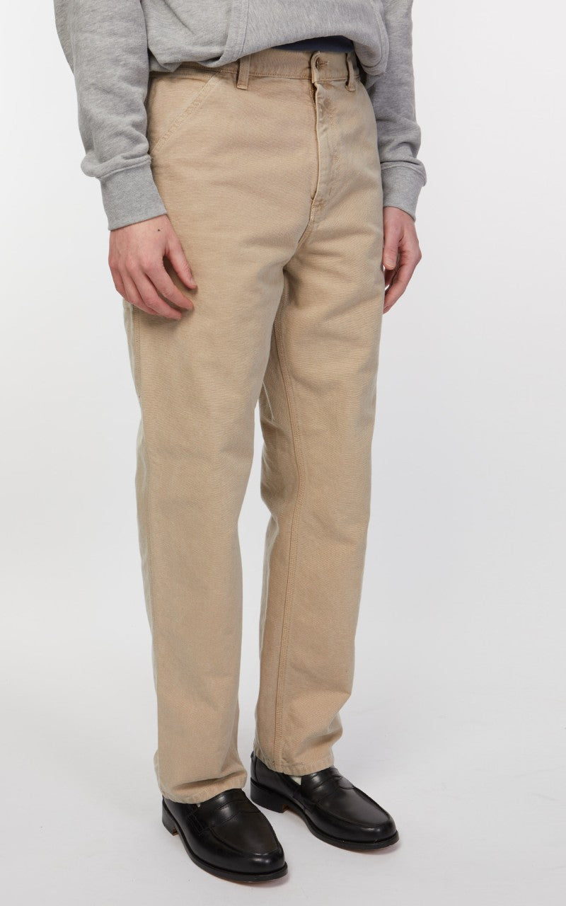 Carhartt WIP Single Knee Pant Dearborn Canvas Faded Dusty Hamilton Brown