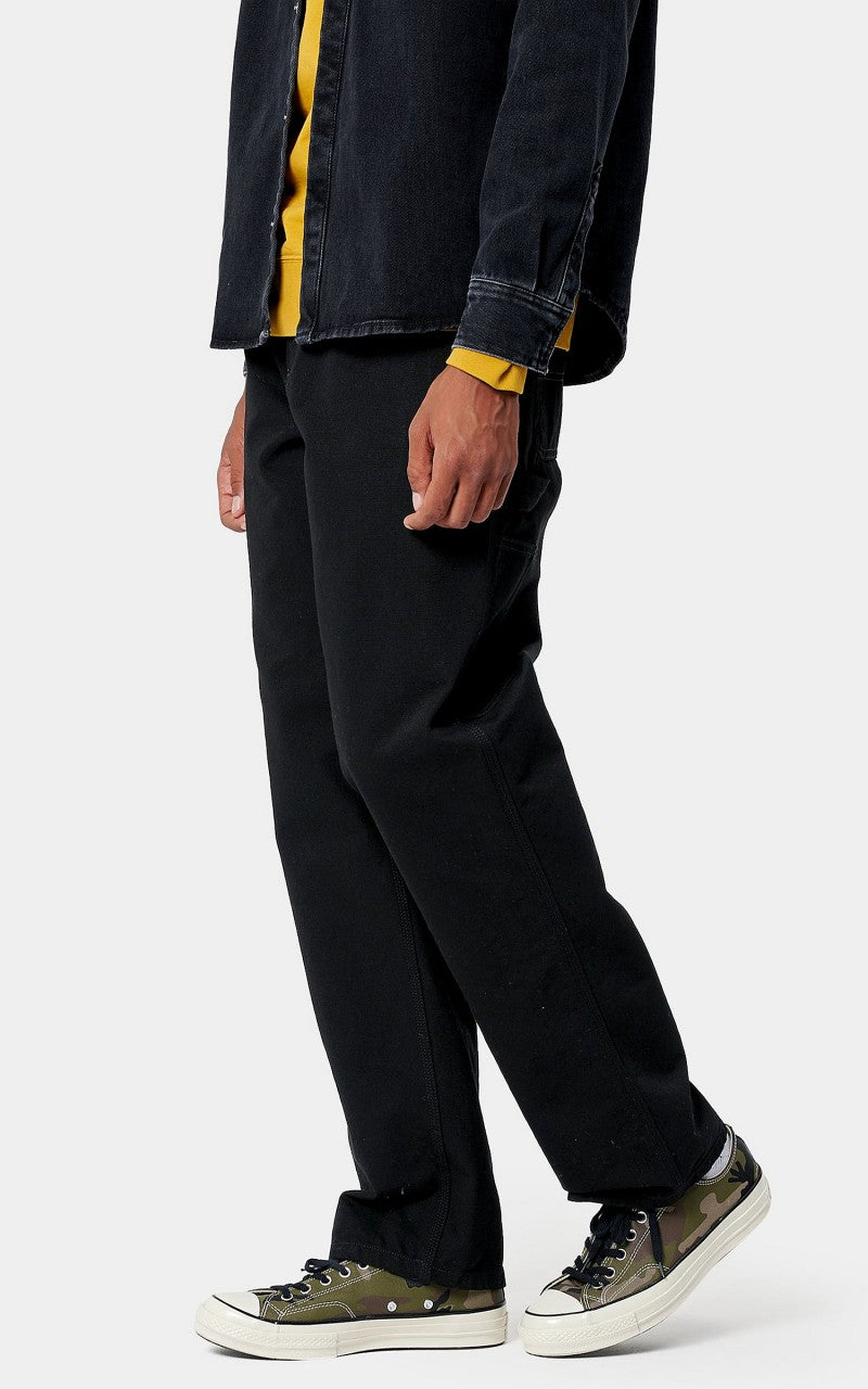 Carhartt WIP Single Knee Pant Dearborn Canvas Rinsed Black