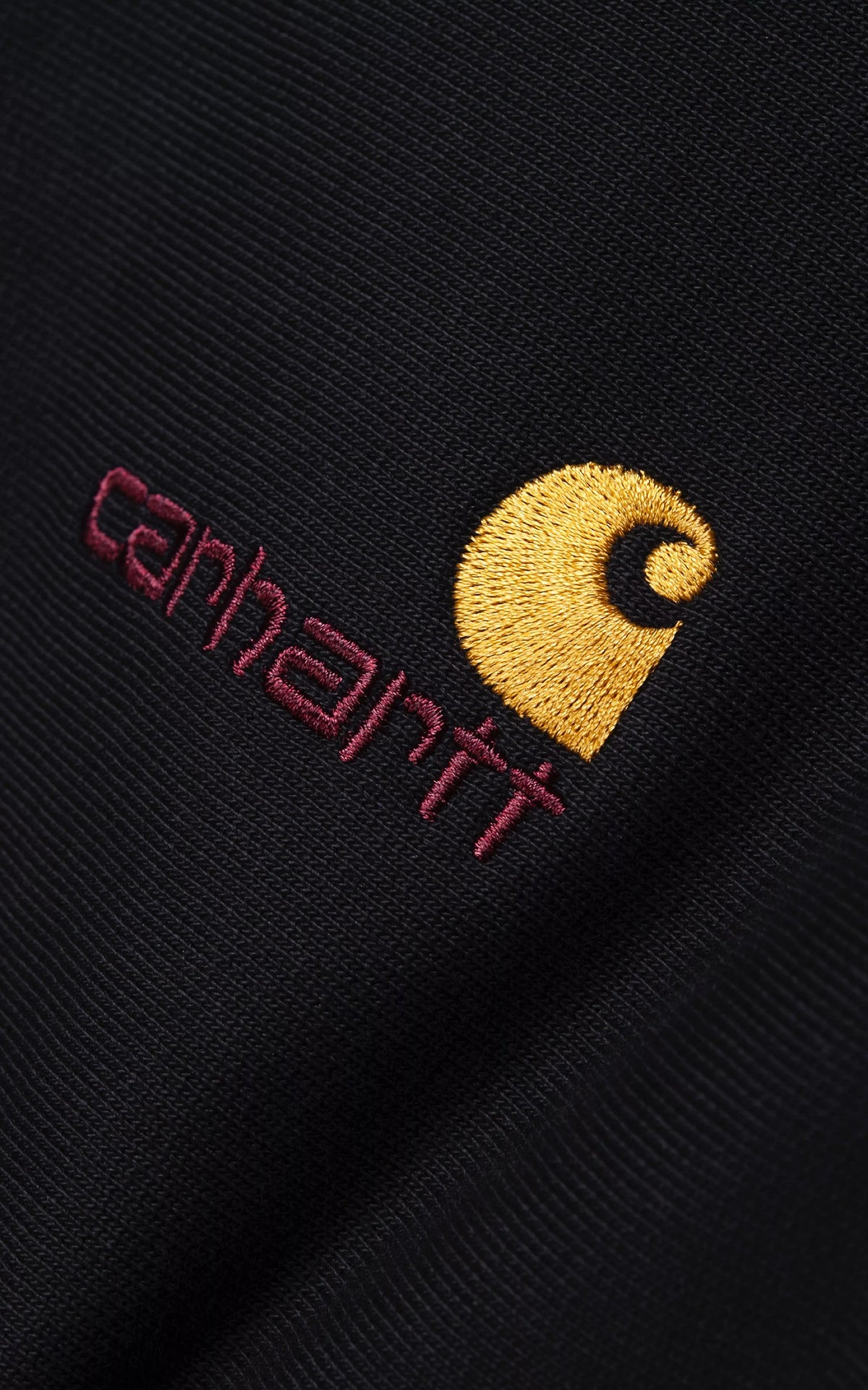Carhartt WIP Half Zip American Script Sweatshirt Black