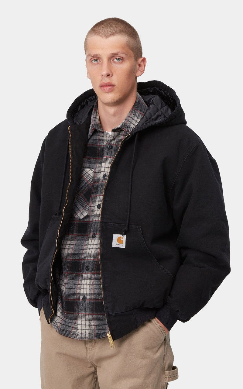 Carhartt WIP OG Active Jacket Dearborn Canvas Aged Black