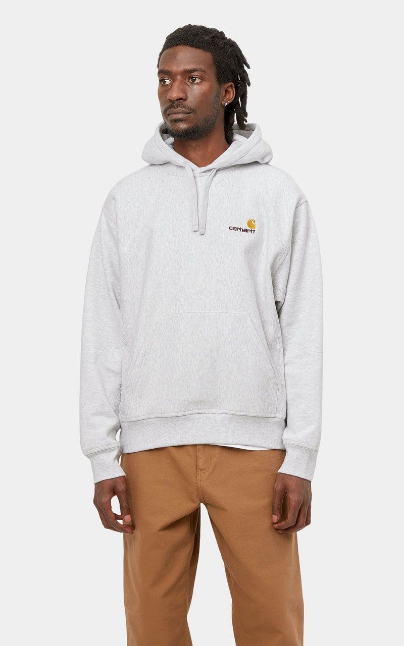 Carhartt WIP Hooded American Script Sweatshirt Ash Heather