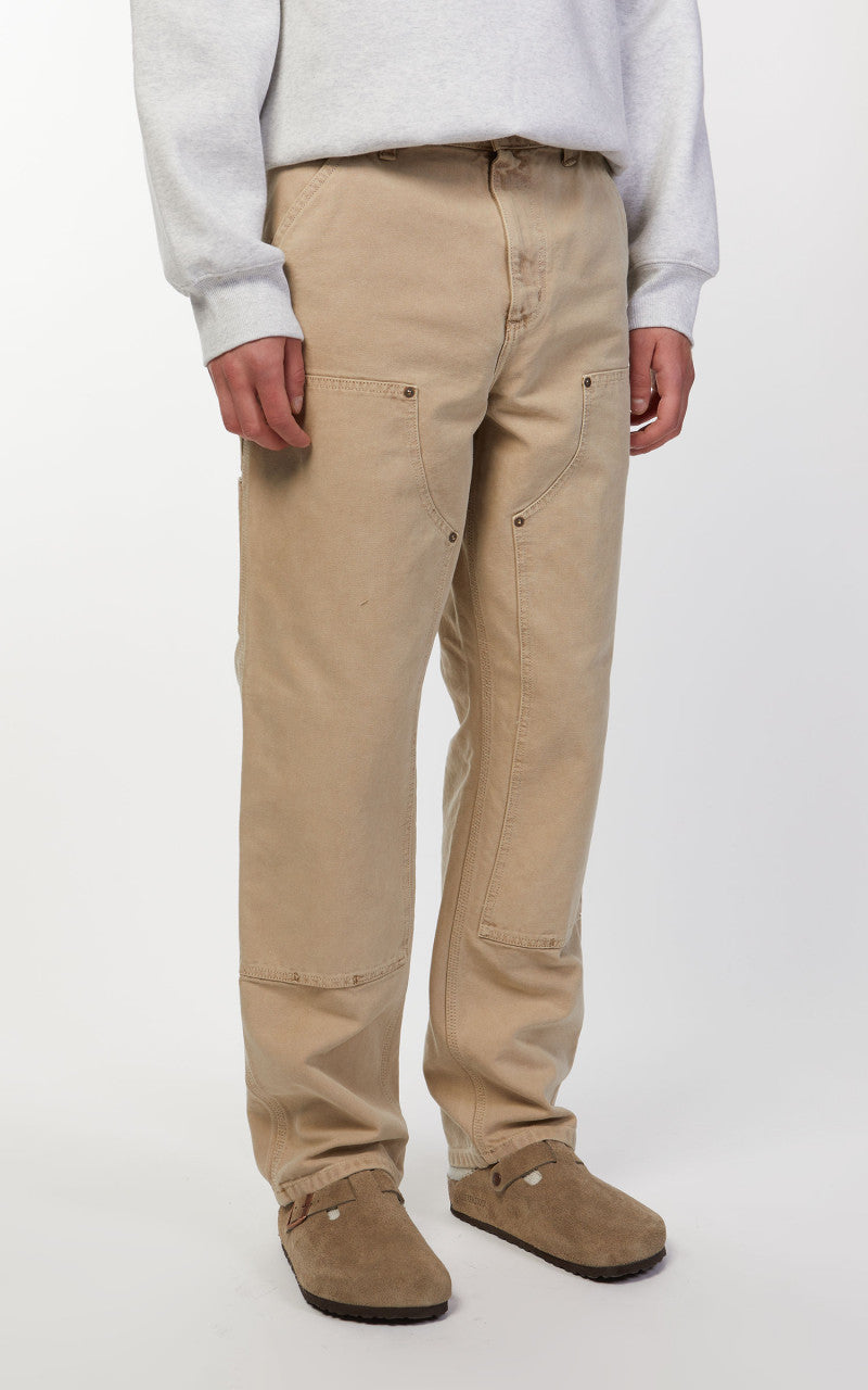 Carhartt WIP Double Knee Pant Dearborn Canvas Faded Dusty H Brown
